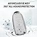 WUZUTU Waterproof TPU Car Key Fob Case Cover Compatible with Chery Tiggo 7 8 Omoda 3 5 C5 Arrizo 5 Plus Jaecoo 6 2025 Ruigu 9 2024 2025 Car Accessories Durable Keychain Key Holder 4 Buttons-D Silver