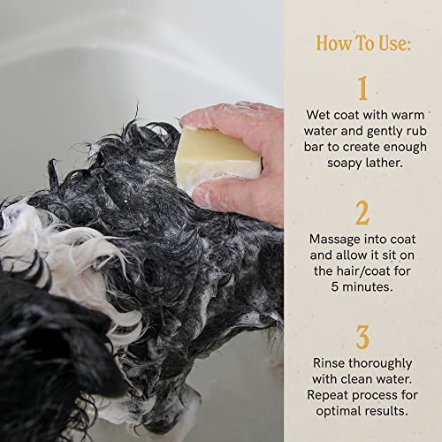 Image of J.R.LIGGETT'S Dog Shampoo Bar, Natural Cleansing Bar for Dogs with Sensitive Skin, Hypoallergenic Canine Formula Gently Deep Cleans and Relieves Dry and Itchy Skin, Detergent-Free, 3.5 oz