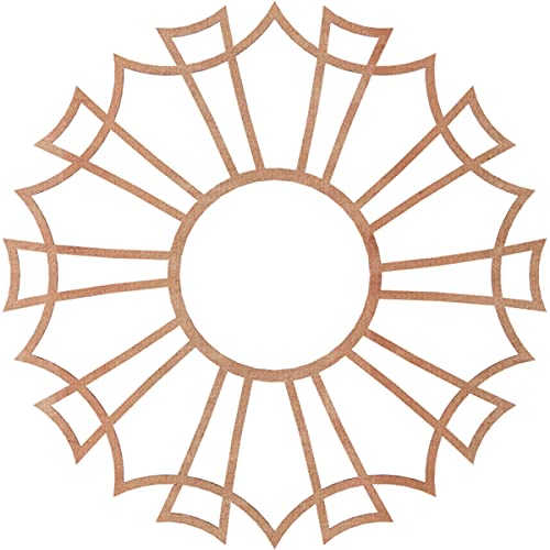 Image of Ekena Millwork 38 inchOD x 13 3 /8 inchID x 1 /4 inchT Augustus Wood Fretwork Pierced Ceiling Medallion, Cherry