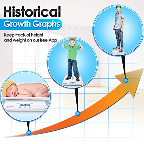 Gimars Smart Baby Scale,Ugraded Family Digital Scale for Infant/Toddler/Adults/Pet,Free App Included,Height Track Added - Thumbnail 5