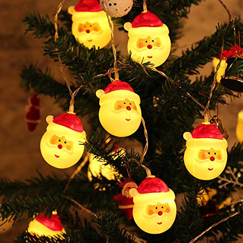 Ledmomo Christmas Santa Head Light Santa Head String Lights 2.6Inch Battery Operated Santa Lights For Christmas Holidays Party Decoration #TOP1