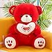 Abbraccio Cuore Orso Peluche Bambola Orso Bambola Regalo per bambini Panda Giocattolo Orsacchiotto Orsacchiotto Cartone animato-Rosso, 40 cm