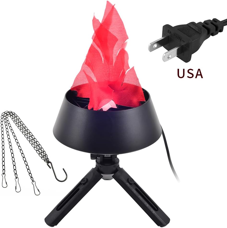 3D Artificial Fake Fire Flame Light,LED Effect Light Fake Campfire Lamp, Realistic Simulated Prop Flame Lamp for Halloween Christmas Party Festival Table/Hanging Decorations