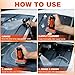 Flaurix 2PCS Glass Oil Film Remover for Car,Roll-On Glass Compound with Cleaning Board,Removes Oil Film & Smudges,Universal Anti-Rain Fog Brush