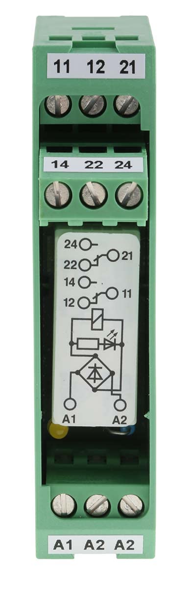 PHOENIX CONTACT EMG 17-REL/KSR-24/21-21-LC Relaismodul, 24V AC/DC Eingangsspannung, 2 Wechsler, 10 Stück