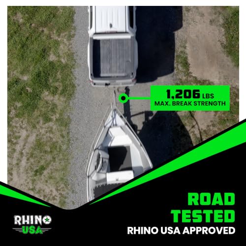Image of Rhino USA Boat Transom Straps (2-Pack) - Trailer Tie Downs for Boats
