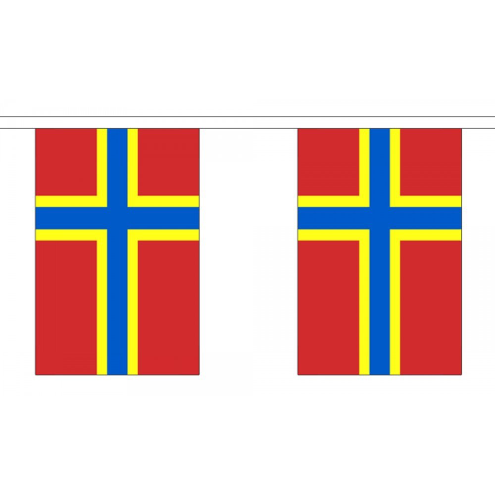 Flagtex Orkney New Fabric Bunting – 3m with 10 Flags – Fabric for Indoor & Outdoor Use – String Flags Banners Scottish Scotland Islands UK Northern — image 1