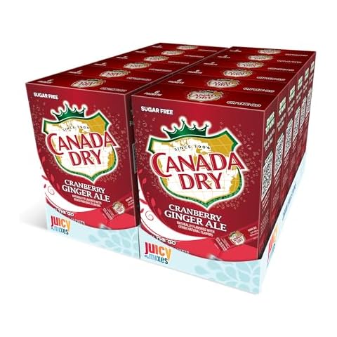 Canada Dry Powder Drink Mix – Sugar Free & Delicious (Cranberry Ginger Ale, 72 Sticks) Cover