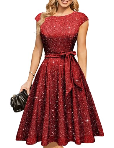DRESSTELLS Women's Cocktail Dresses, Formal Wedding Guest Church Modest Party Prom Dress 2025