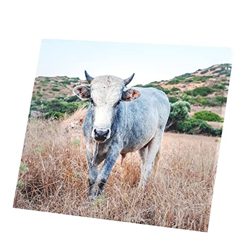 La Vache Est Dans Le Pres tableau toile décoration murale maison