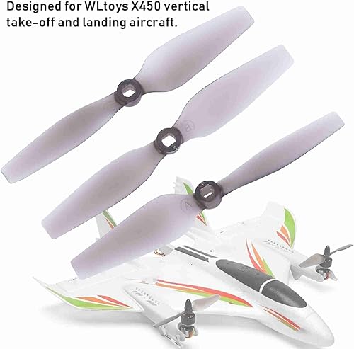 Miniatura 4 de Cuchilla de hélice de avión RC, accesorios de cuchilla de hélices compatibles con aviones de despegue y aterrizaje verticales WLtoys X450
