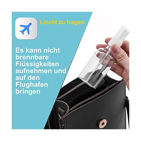 3 Stück 50ml Sprühflasche Transparente Leer Feinen Nebel Sprühflasche Reise Zerstäuber Klein Plastik Nebel… – Bild 5