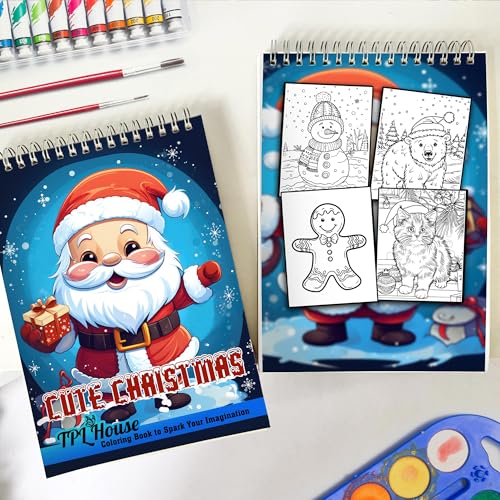 Livre de coloriage de Noël TPLHOUSE : couverture de qualité - 4