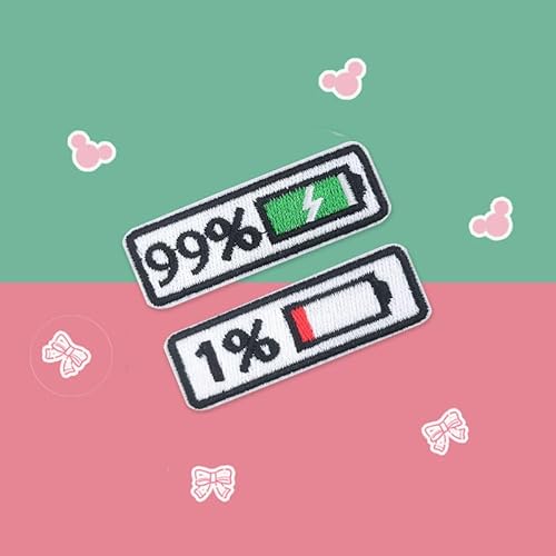 NOIAFZY Emblema tático bordado com logotipo de carga 99% 4 peças com 1% de design de bateria para ja