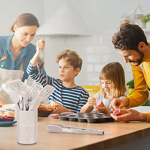 15-teiliges Silikon-Küchen-Kochgeschirr-Set, hitzebeständiges Utensilien-Set mit hochwertigen Edelstahlgriffen zum Kochen und Backen… – Ansicht 6