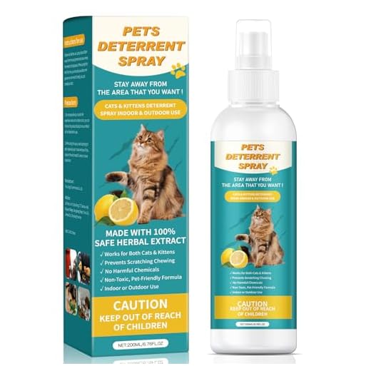 Cat Deterrent Spray 200ML, Cat Repellent Spray – Natural Cat Training Spray for Indoor & Outdoor Use, No Trace Formula to Protect Furniture & Garden