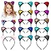 Produktbild 14Pcs Katzenohren Stirnband Glitter Pailletten Haarreif Mädchen Haarreifen Glitzer Katzenohren für Frauen Mädchen Täglich tragen und Party Dekoration