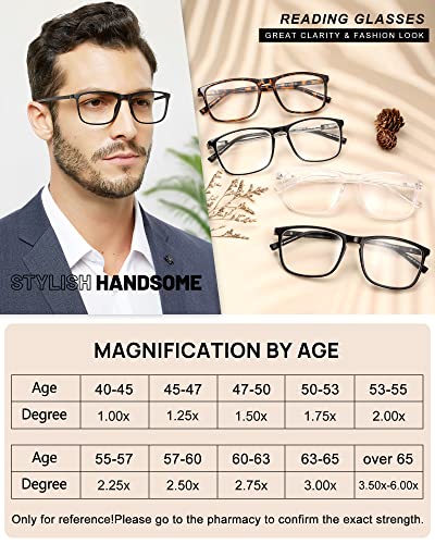 MARE AZZURO Men's Lightweight Reading Glasses Designer Readers 1.0 1.25 1.5 1.75 2.0 2.25 2.5 2.75 3.0 3.5 4.0 5.0 6.0