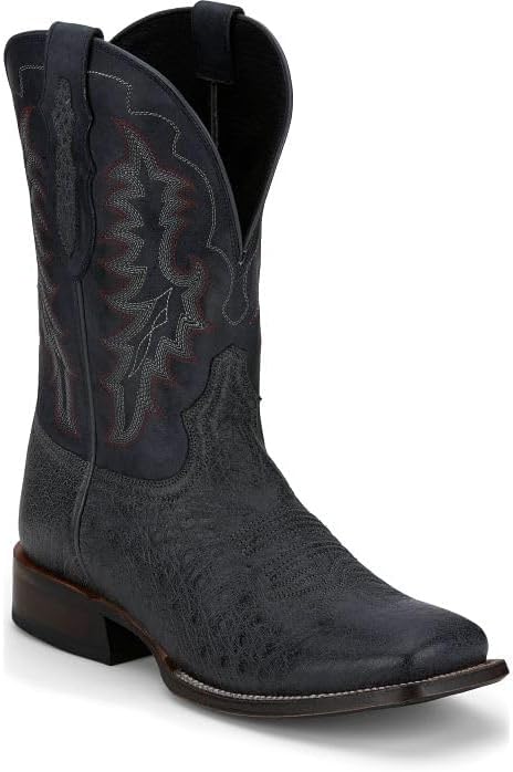 Justin Alco 11" Smooth Ostrich Boots for Men - Exotic Western Style, Durable Leather, Comfortable Fit, Classic Design