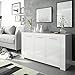 Aparador, Buffet Moderno, Armario Auxiliar Comedor, Modelo Ambit, Color Blanco Artik, Medidas:...