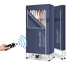 Clothes Dryer, Electric Clothes Airer Portable Clothes Drye,Folding Clothes Drying Rack Indoor,Heated Laundry Dryer Machine with Remote Control Adjustable Timer The New