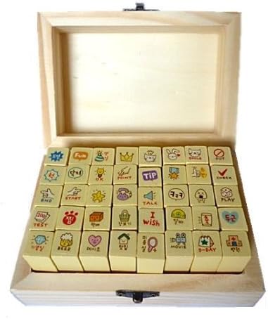 Korean Hangul English word stamp set 40P ver.2 (japan import)