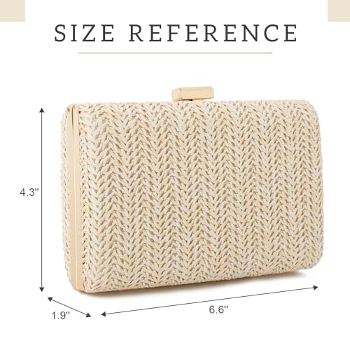 Image of Freie Liebe Straw Clutch Purses for Women Summer Evening Bag Raffia Crossbody Purses Woven Beach Handbags | Straw