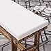 ping bu Cuscino per panca da giardino impermeabile, 2 o 3 posti, per panca da esterno, per mobili da patio, dondolo (80 x 40 x 5 cm, bianco)
