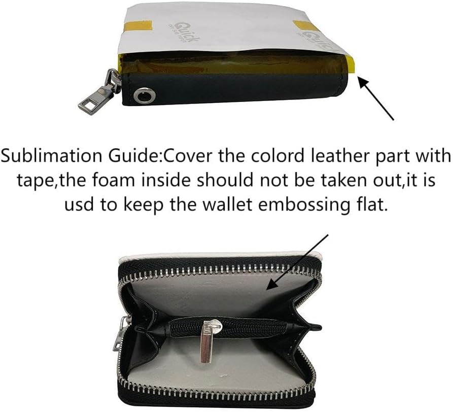 Sublimation Small Coin Purse Women Wallet Blanks Leather Coin Credit Card Holder Diy Crafts (Black) - Image 6