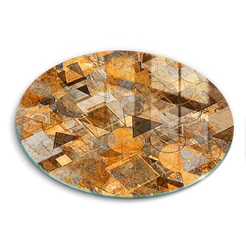 Plaque protection induction 40cm anti-rayure modèle géométrique - 2