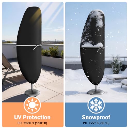 HOLDCOVER Patio Umbrella Cover for 12-14 Feet Offset Cantilever Umbrellas by HOLDCOVER - Used condition - Image 6