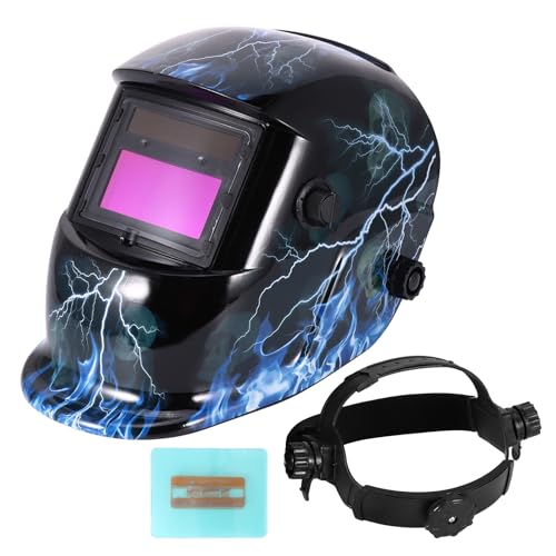 Bryzal Auto Darkening Welding Helmet, Adjustable Welding Mask, Battery & Solar Powered, Welders Helmet, Welding Helmets, Auto Darkening Welding Helmet, for TIG MIG ARC
