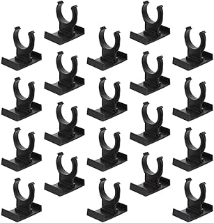DOITOOL 20 Pcs Cabinet Leveler Leg Toe Kick Clips Adjustable Furniture Legs Leveler Table Leg Leveler Clips Leveling Feet Plinth Clips for Tables Chairs Cabinets Sofa Use Black
