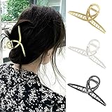 Claw Hair Jaw Clips Barrettes - 3 Pcs No Slip Claw Clip Hair Clamp Grips for Women Girls Jaw Clips C
