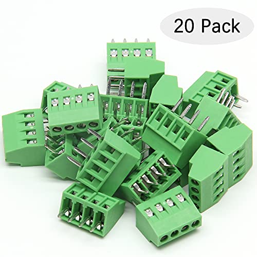 Bornier PCB 4 broches pas 2,54mm connecteur à vis 150V 6A pour circuit imprimé - 2