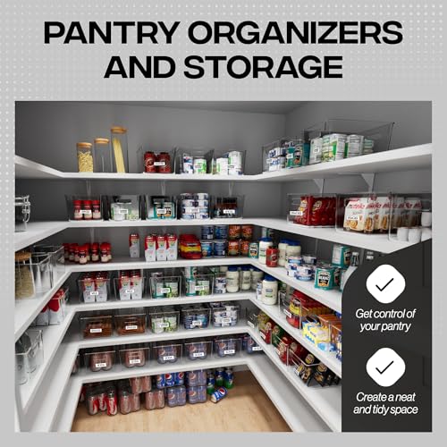 ClearSpace Clear Plastic Storage Bins – Pantry Organizers & Storage Containers, Cabinet Organizer - Home Organization Must Haves for Kitchen, Laundry Room, Office, Closet, Garage & Freezer by ClearSpace - Image 2
