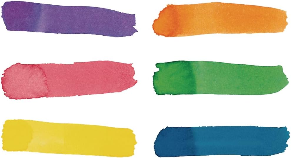 Colorations Liquid Watercolor Paint, Rainbow Pack, 4 oz. - Set of 6 (Item # LWPACK)