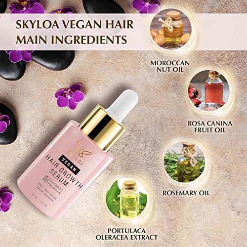 Skyloa Hair Growth Serum, Vegan Gro Hair Serum, Hair Growth Oil For Women, Hair Serum For Hair Growth Scalp Serum, Hair Regrowth Treatment For Women Fuller-Looking, Thicker And Healthier 30Ml #TOP4