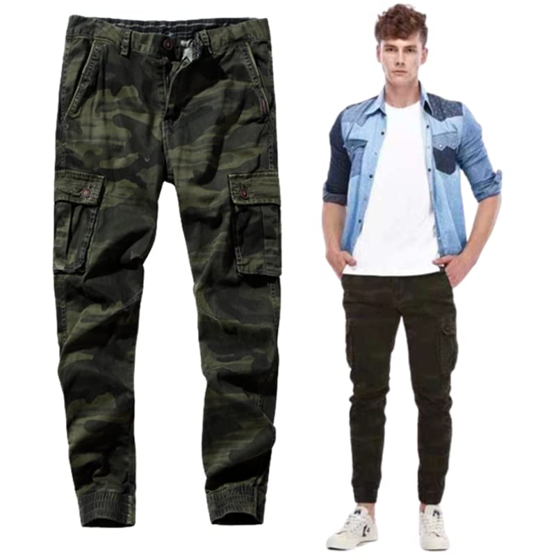 Image of L'MONTE Imported Camouflage Slim Fit Joggers Track Pant for Men Cotton Cargo