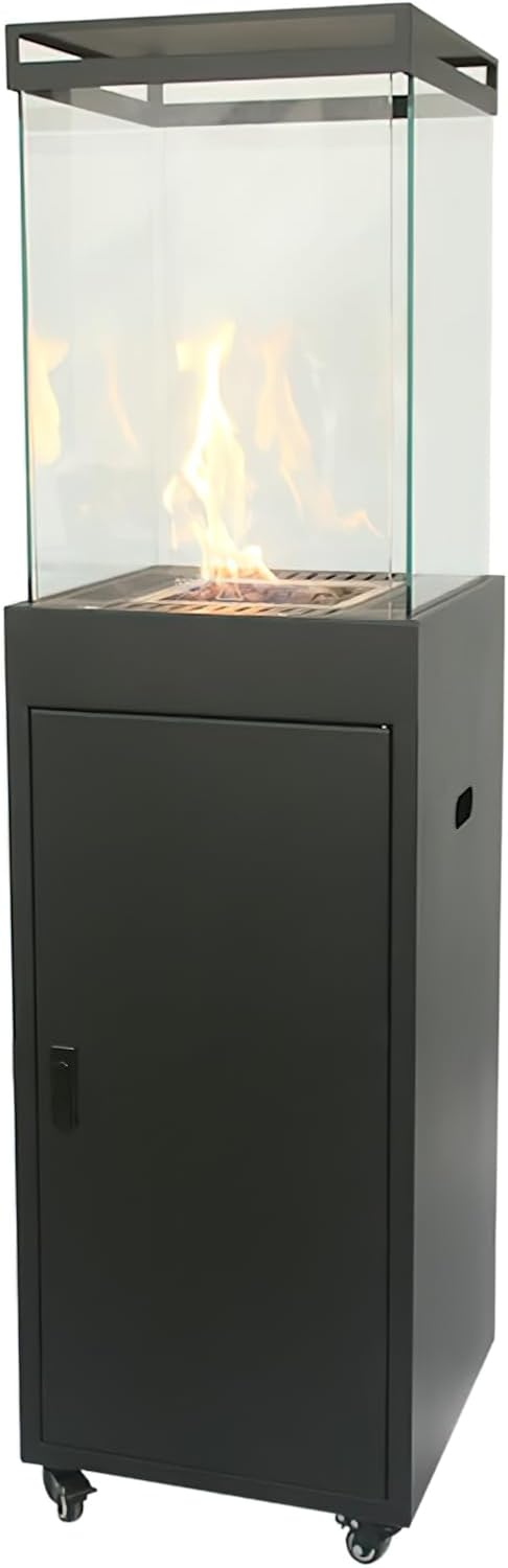 Outdoor courtyard heater, liquefied gas heating stove, modern fireplace design, suitable for gardens, courtyards, hotels and homestays