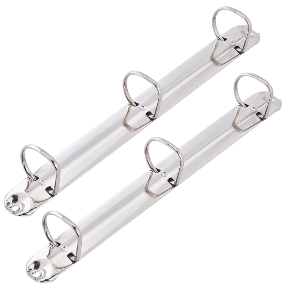 GORGECRAFT 2Pcs 3-Ring A4 Metal Binder Mechanisms 35mm D Ring Replacement Binder Loose Leaf Binding Spines Planner Clips for DIY Paper Storage Document Holders Photo Album Scrapbooks Folder Accessory