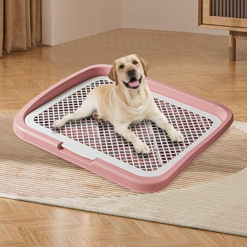 Dog Toilet Training, Toilet Puppy Pad Holder, Non-Slip, with Column, Dog Pee Holder, Training Pad for, Home, Dorm, Pink