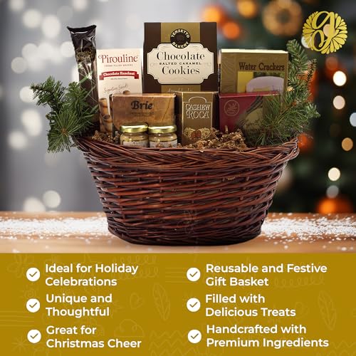Gift Basket Village - Meat and Cheese Basket, Charcuterie Food, Sausage, Summer Sausage, and Cheese Selection for Christmas - Large, 10 Pounds - Gourmet Cheese, Meat, Cheese and More - Pack of 1 - Thumbnail 4