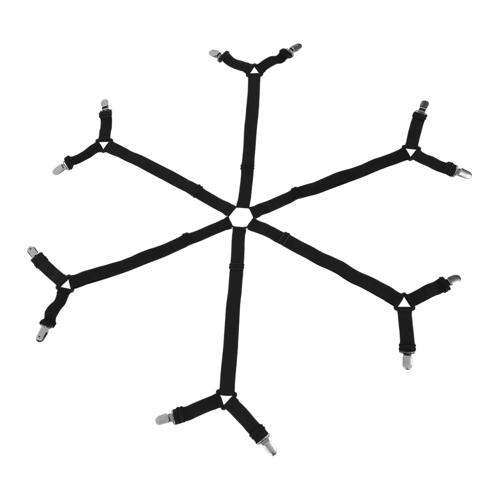 CONGARTENO Elastic Bed Sheet Holders with Clips Sides Straps for Secure Fitting Heavy Duty Sheet Fasteners for Corners and Stable Mattress Clip