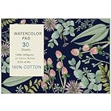30 Sheets Watercolor Paper Pad, A5 (8.3 x 5.8') Hot Press Watercolor Paper, 140 lb/300 GSM Tearable Water Color Pad Watercolor Sketchbook for Art Painting, Drawing, Mixed Media