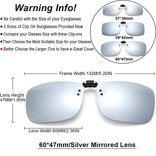 Image of CAXMAN Polarized Clip On Sunglasses Over Prescription Glasses for Men Women UV Protection