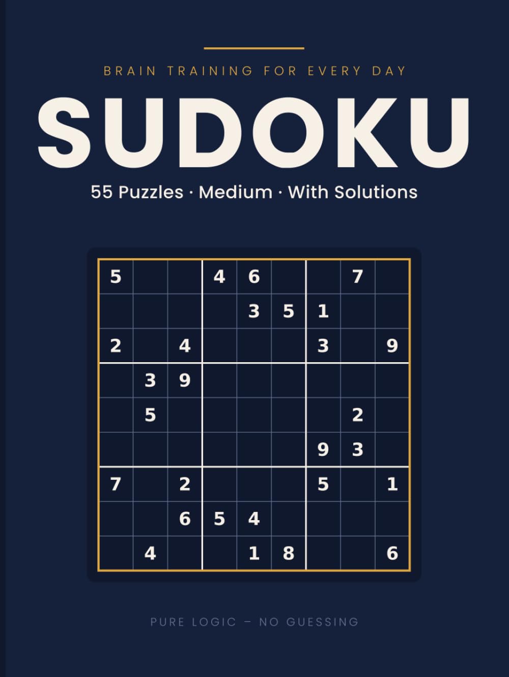 SUDOKU: 55 Puzzles · Medium · With Solutions