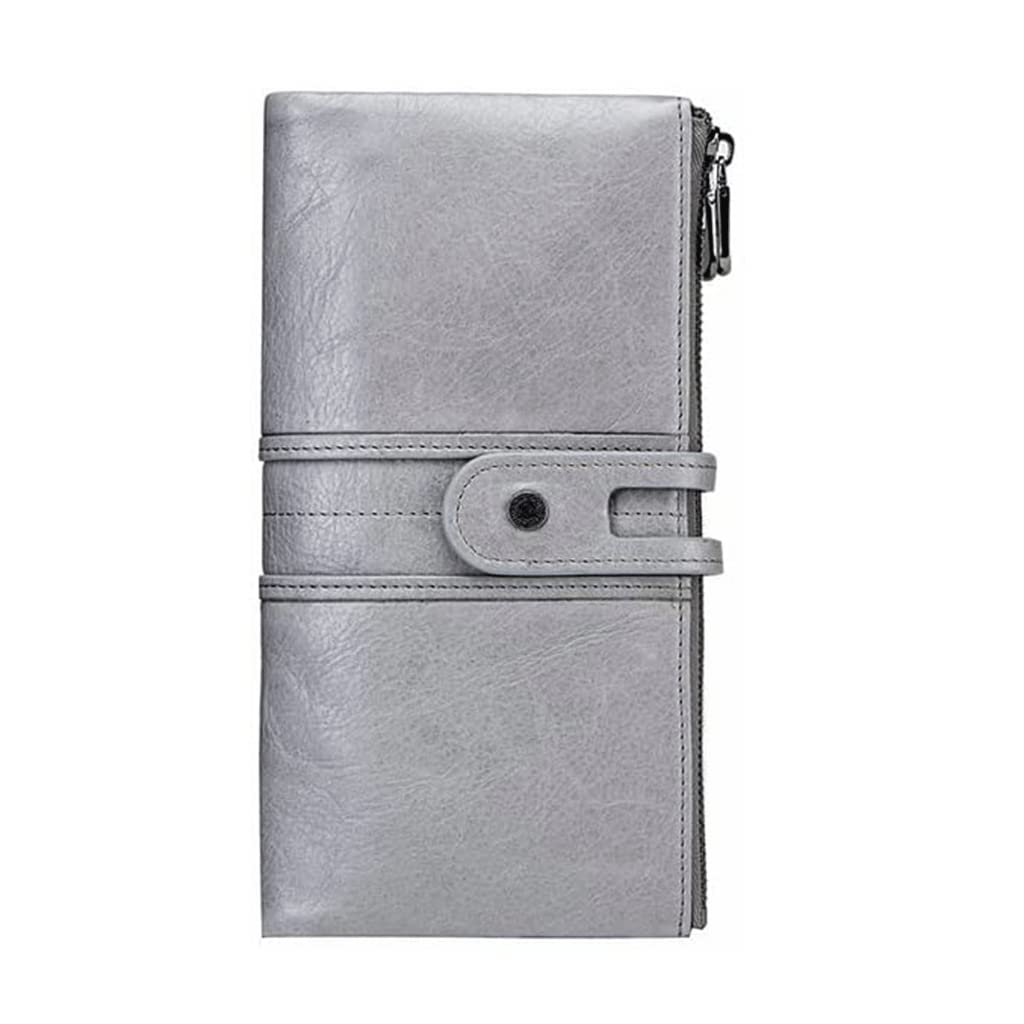 LIOONS Cartera Cartera de Cuero PU para Mujer, Monedero Retro Largo de Gran Capacidad con Cremallera, Bolso de Mano para niñas, Bolsillo para Monedas, Regalo de cumpleaños y Aniversario Monedero