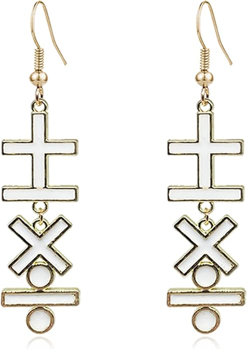 Creative Math Formula Drop Dangle Earrings