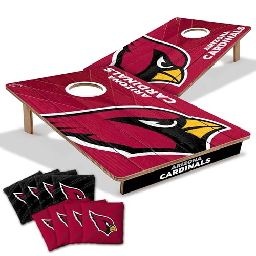 YouTheFan NFL Arizona Cardinals 2’ x 3’ Wood Cornhole Game with Logo Bags